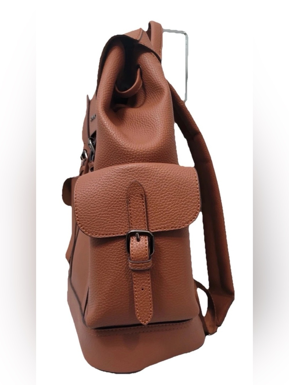 Joan & David Brown Backpack Laptop Bag Coated Faux Leather - Picture 5 of 16
